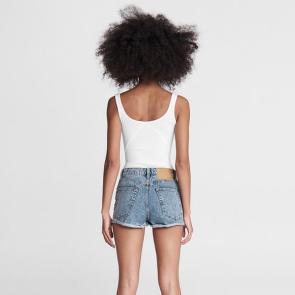 rag & bone Maya High-Rise Shorty Shorts in Calypso, size 24 - Picture 10 of 10